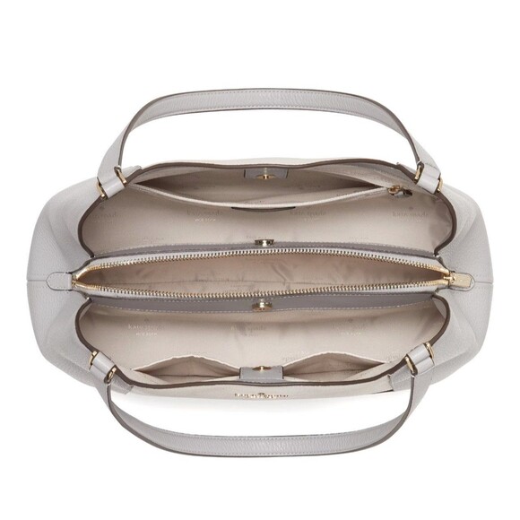 New Kate Spade Lena Large Triple Compartment Shoulder Bag Mountain Gray Multi - Picture 5 of 5